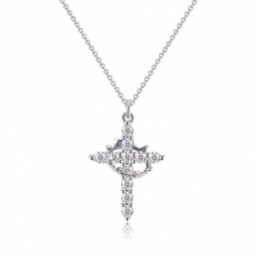  Crystal Cross Pendant Necklace